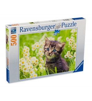 Пъзел Ravensburger от 500 части - Коте на поляната