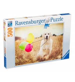 Пъзел Ravensburger от 500 части - Куче с балон