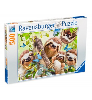Пъзел Ravensburger от 500 части - Селфи на ленивци