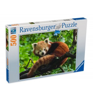 Пъзел Ravensburger от 500 части - Сладка червена панда