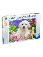 Пъзел Ravensburger от 500 части - Сладко кученце