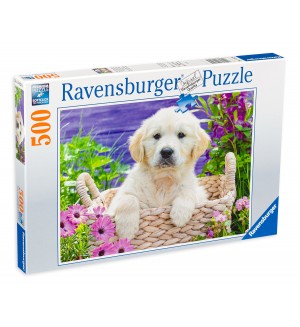 Пъзел Ravensburger от 500 части - Сладко кученце