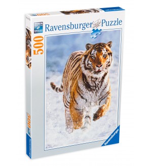 Пъзел Ravensburger от 500 части - Тигър в снега