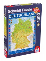 Пъзел Schmidt от 1000 части - Карта на Германия