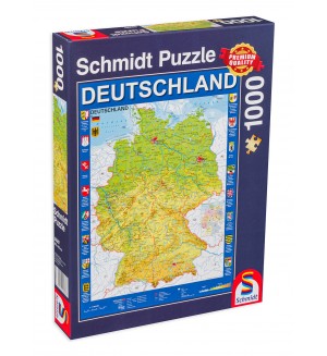 Пъзел Schmidt от 1000 части - Карта на Германия