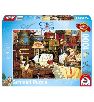 Пъзел Schmidt от 1000 части - Котешки уют