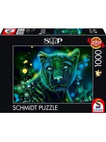 Пъзел Schmidt от 1000 части - Синьо-зелена пантера Пъзел Schmidt от 1000 части - Синьо-зелена пантера