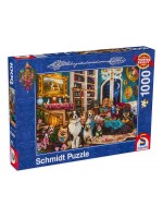 Пъзел Schmidt от 1000 части - Животни в библиотеката