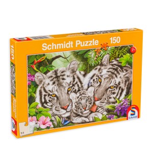 Пъзел Schmidt от 150 части - Семейство тигри
