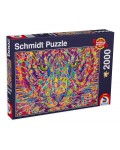 Пъзел Schmidt от 2000 части - Тигър - див по природа