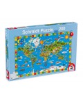 Пъзел Schmidt от 200 части - Карта на света