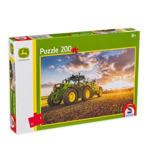 Пъзел Schmidt от 200 части - Трактор John Deere 6150R с пулверизатор