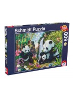 Пъзел Schmidt от 500 части - Семейство панди Пъзел Schmidt от 500 части - Семейство панди