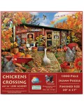 Пъзел SunsOut от 1000 части - Chickens Crossing