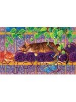 Пъзел SunsOut от 300 XXL части - Коте в прежди