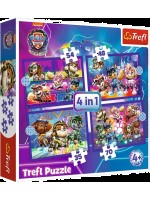 Пъзел Trefl 4 в 1 - Кученца-спасители Пъзел Trefl 4 в 1 - Кученца-спасители