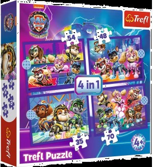 Пъзел Trefl 4 в 1 - Кученца-спасители