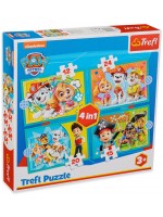 Пъзел Trefl 4 в 1 - Пес Патрул