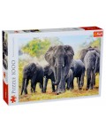 Пъзел Trefl от 1000 части - Африкански слонове