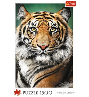 Пъзел Trefl от 1500 части - Портрет на тигър