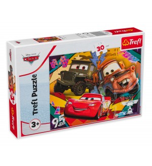 Пъзел Trefl от 30 части - Бързи коли