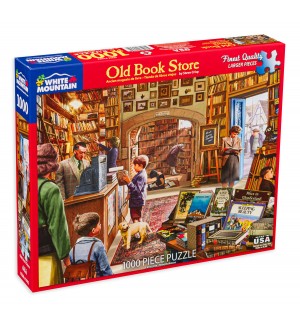 Пъзел White Mountain от 1000 части - В старата книжарница
