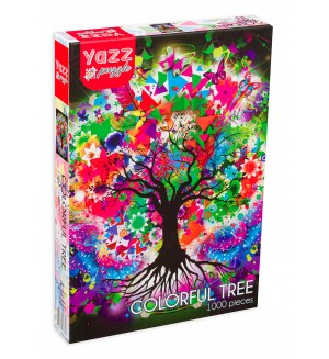 Пъзел Yazz Puzzle от 1000 части - Многоцветно дърво