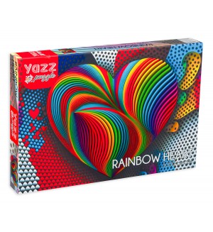 Пъзел Yazz Puzzle от 1000 части - Многоцветно сърце