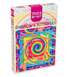 Пъзел Yazz Puzzle от 1023 части - Дъга и пеперуди