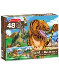 Пъзел за под Melissa & Doug - Динозаври, 48 части
