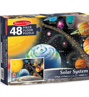 Пъзел за под Melissa & Doug - Слънчева система, 48 части