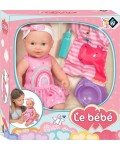 Пишкаща кукла-бебе Loko Toys - С гърне и дрешка, 40 cm