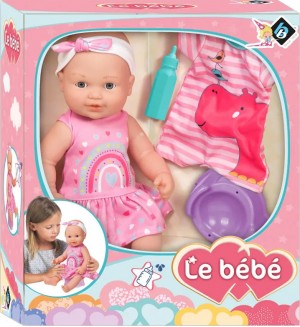 Пишкаща кукла-бебе Loko Toys - С гърне и дрешка, 40 cm