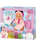 Пишкаща кукла Loko Toys - С хавлия и гърне, 30 cm
