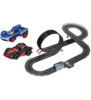 Писта Carrera GO!!! - Sonic the Hedgehog, с две колички, 1:43 Писта Carrera GO!!! - Sonic the Hedgehog, с две колички, 1:43