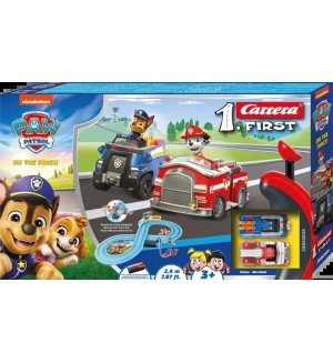 Писта Carrera - Пес Патрул, с две колички, 2.4 m, 1:50 Писта Carrera - Пес Патрул, с две колички, 2.4 m, 1:50