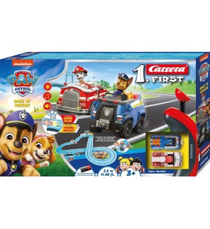 Писта Carrera - Пес Патрул, с две колички, 3.5 m, 1:50 Писта Carrera - Пес Патрул, с две колички, 3.5 m, 1:50