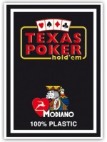 Пластични покер карти Texas Poker - черен гръб