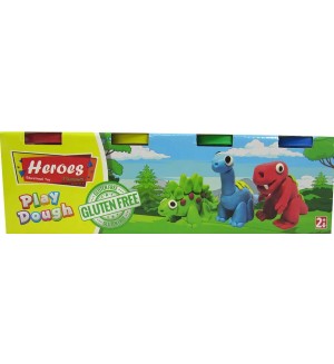 Пластилин без глутен Heroes , 4 х 100 g