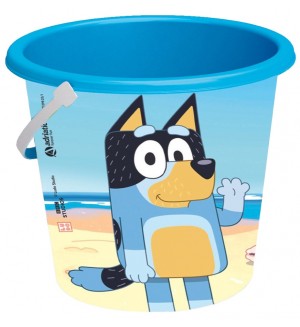 Пластмасова кофичка за пясък Micki - Bluey, синя Пластмасова кофичка за пясък Micki - Bluey, синя