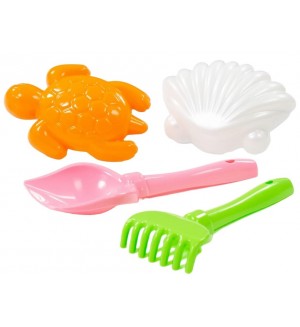 Плажен комплект Polesie Toys - Костенурка, 4 части