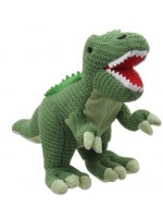 Плетена играчка The Puppet Company Wilberry Knitted - Динозавър T-rex, 28 cm