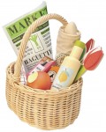Плетена пазарска кошница Tender Leaf Toys - С продукти и цветя