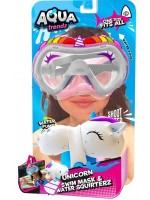 Плувна маска Eolo Toys - С водно оръжие еднорог