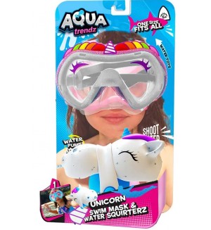 Плувна маска Eolo Toys - С водно оръжие еднорог