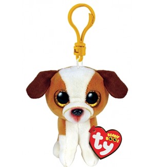 Плюшен ключодържател TY Toys Beanie Boos - Кученце Hugo, 8.5 cm