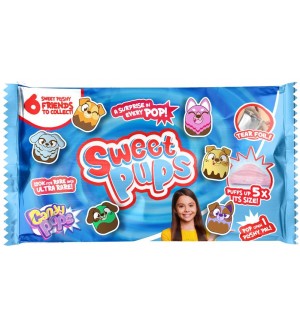 Плюшен приятел изненада Candypops - Sweet Pups, асортимент