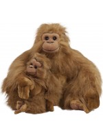 Плюшена играчка Амек Тойс - Бабуин с бебе, 42 cm