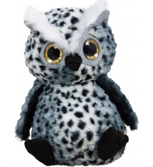 Плюшена играчка Амек Тойс - Бухал, сив, 26 cm