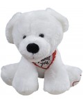 Плюшена играчка Амек Тойс - Бяло куче с шал, 27 cm